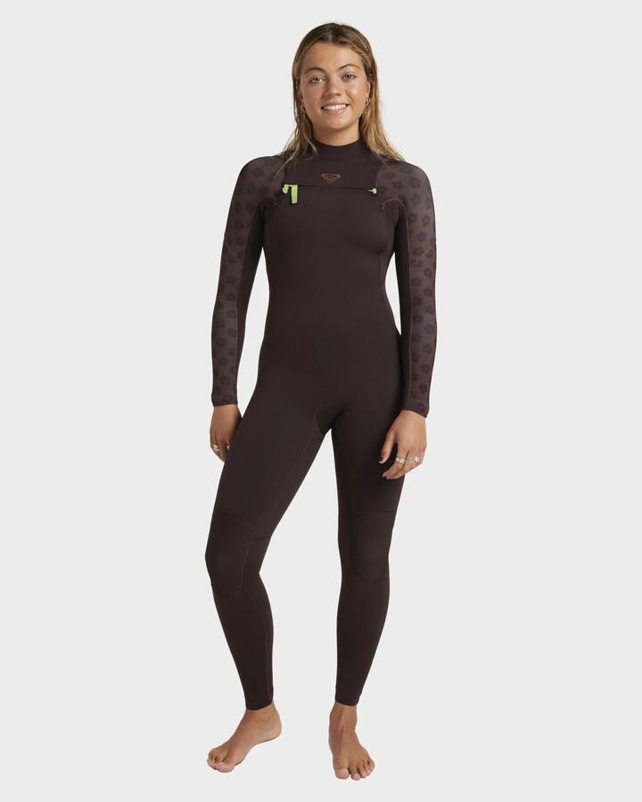 Image of Wetsuits. Product name - Roxy Womens 4/3 Elite Xt Stretch Chestzip Wetsuit Coconut Shell in Coconut Shell colour by brand - Roxy