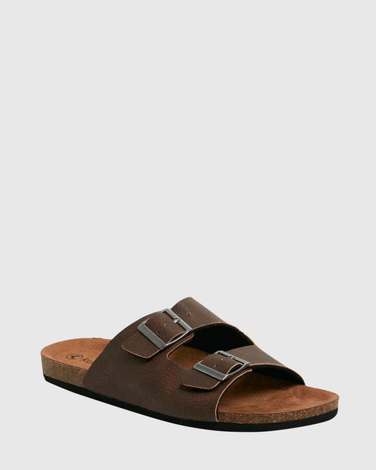 Image of Slippers. Product name - Kustom Womens Duo Slides Choc in Choc colour by brand - Kustom