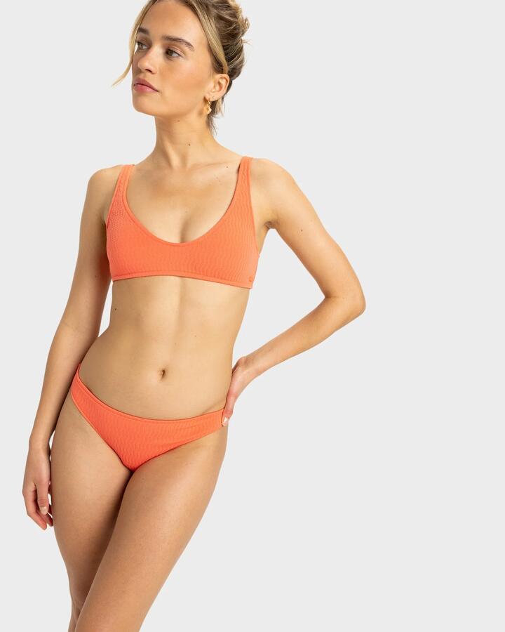 Image of Swimwear. Product name - Roxy Womens Lagos Moderate Bikini Bottom Emberglow in Emberglow colour by brand - Roxy