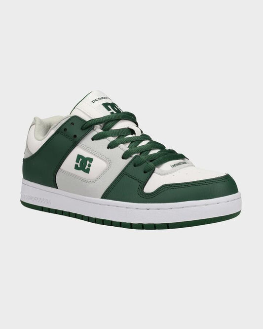 Image of Shoes. Productname: DC Shoes Mens Manteca Se Skate Shoes White/Grey/Green - in White/Grey/Green colour by brand - DC Shoes