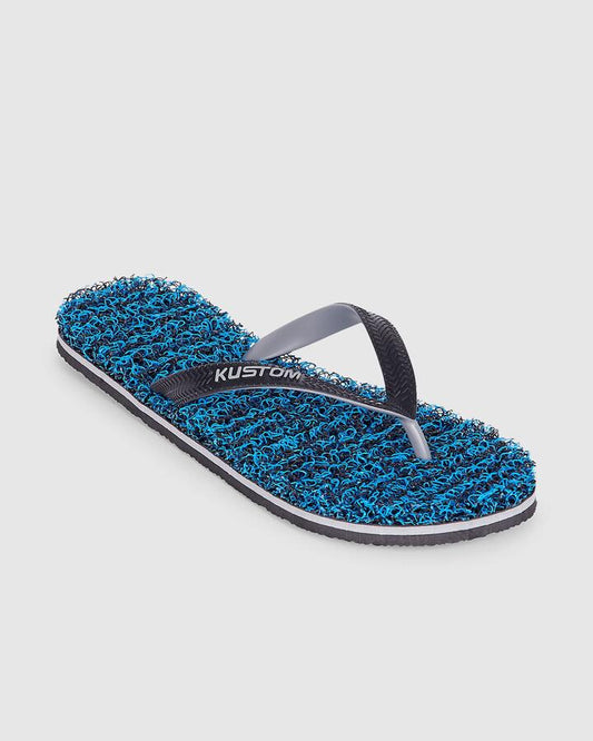 Image of Sandals. Productname: Kustom Mens Noodle Marle Thongs Blue Black - in Blue Black colour by brand - Kustom