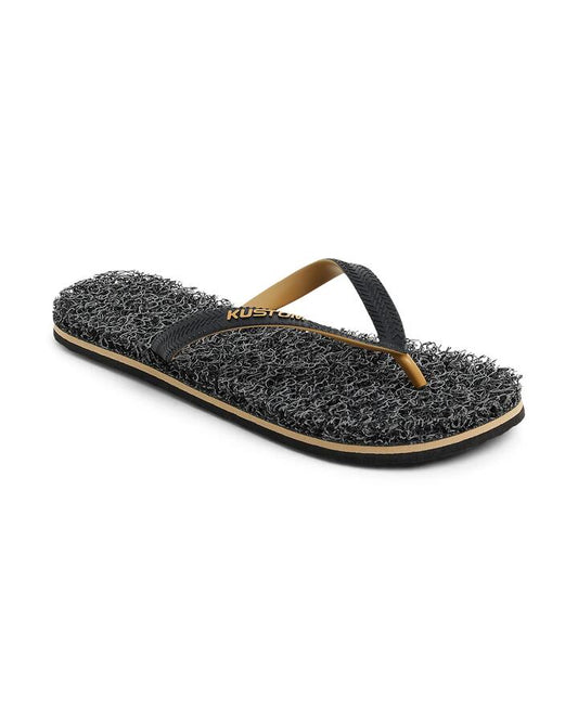 Image of Sandals. Productname: Kustom - Mens Noodle Marle Thongs - Black/Tan - in Black/Tan colour by brand - Kustom