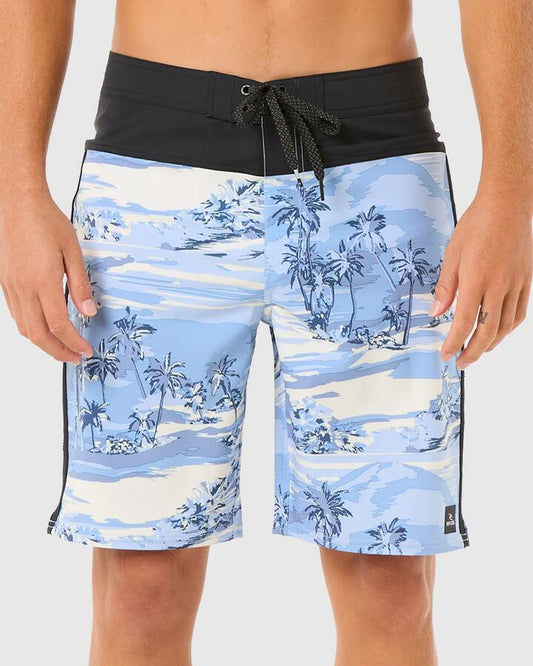 Image of Swimwear. Product name - Rip Curl Mens Mirage Barrel Killa Boardshorts Ice Blue in Ice Blue colour by brand - Rip Curl