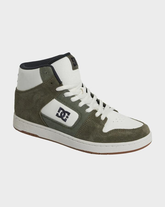 Image of Shoes. Productname: DC Shoes Mens Manteca 4 Hi Skate Shoes Green/Grey/White - in Green/Grey/White colour by brand - DC Shoes