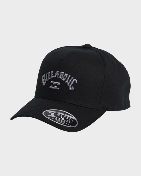Image of Hats. Productname: Billabong - Mens Arch Flexfit 110 Snapback Cap - Black - in Black colour by brand - Billabong