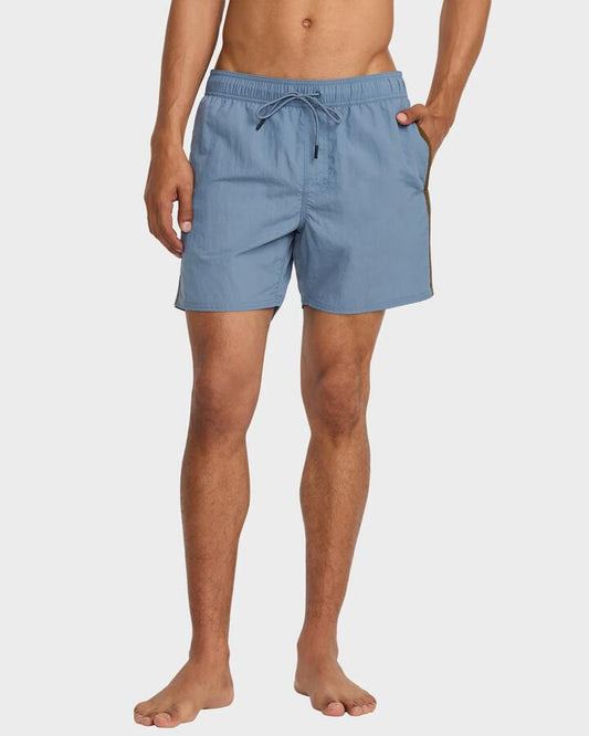 Image of Swimwear. Product name - RVCA Mens Breakout Elastic Short Boardshorts Vintage Navy in Vintage Navy colour by brand - RVCA