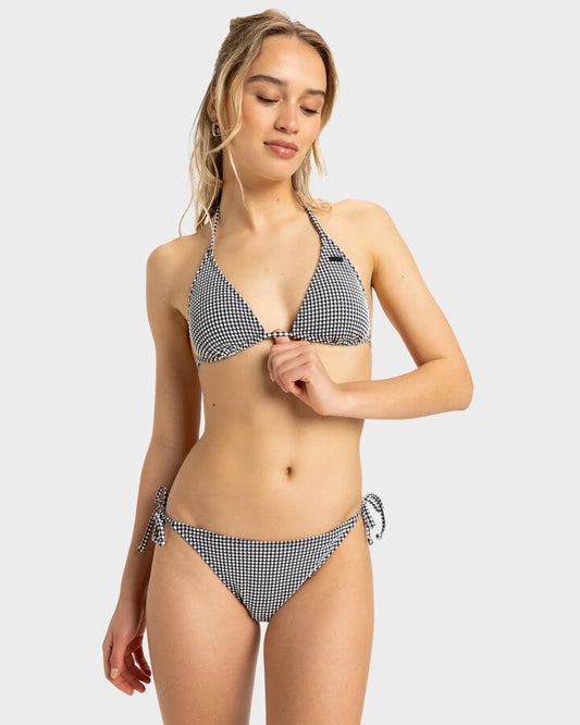 Image of Swimwear. Productname: Roxy - Womens Gingham Cheeky Bikini Bottom - Anthracite - in Anthracite colour by brand - Roxy