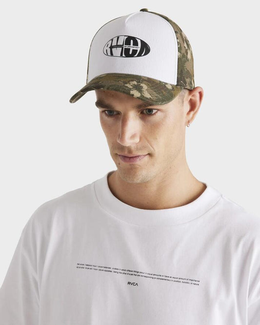 Image of Hats. Productname: RVCA - Mens Dome Pinched Snapback - White - in White colour by brand - RVCA