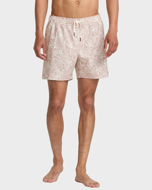 Image of Swimwear. Productname: RVCA - Mens Exotica Elastic Boardshorts - Pale Mauve - in Pale Mauve colour by brand - RVCA