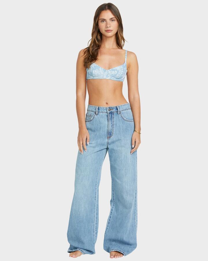 Image of Jeans. Productname: Billabong - Womens Washed By The Sun Denim Jeans - Cali Blue - in Cali Blue colour by brand - Billabong