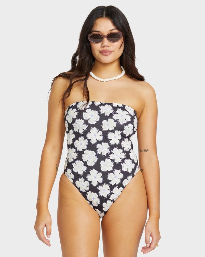 Image of Swimwear. Productname: Billabong - Womens What A Babe Tully One Piece Swimsuit - Black Pebble - in Black Pebble colour by brand - Billabong