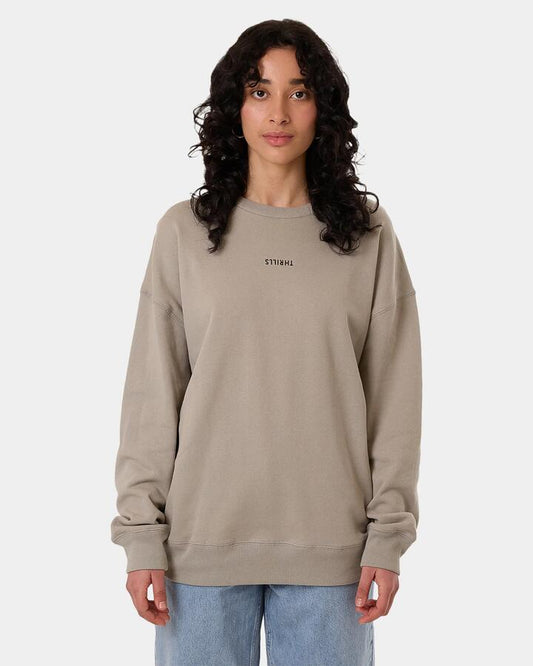 Image of Accessories. Productname: Thrills - Womens Minimal Thrills Crew Neck - String - in String colour by brand - Thrills