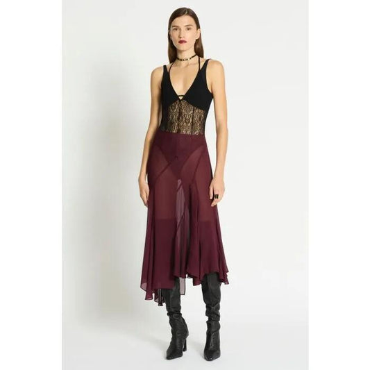 Image of a model wearing Skirts. Productname: Oasis Skirt in GREENACHE colour by brand - sass and bide