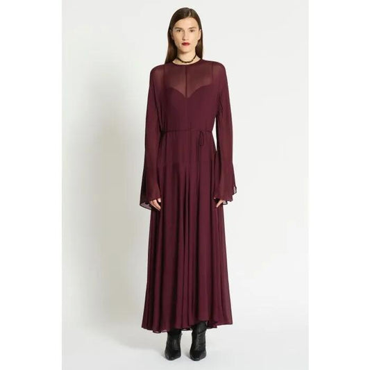 Image of a model wearing Dress. Productname: Oasis Long Sleeve Dress in GREENACHE colour by brand - sass and bide