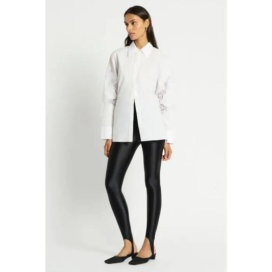 Image of a model wearing Pants. Productname: Mustang Legging in Black colour by brand - sass and bide