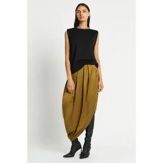 Image of a model wearing Skirts. Productname: Sonnet Skirt in NUTRIA colour by brand - sass and bide
