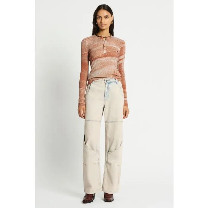 Image of a model wearing Tops. Productname: Cora Top in PRINT colour by brand - sass and bide