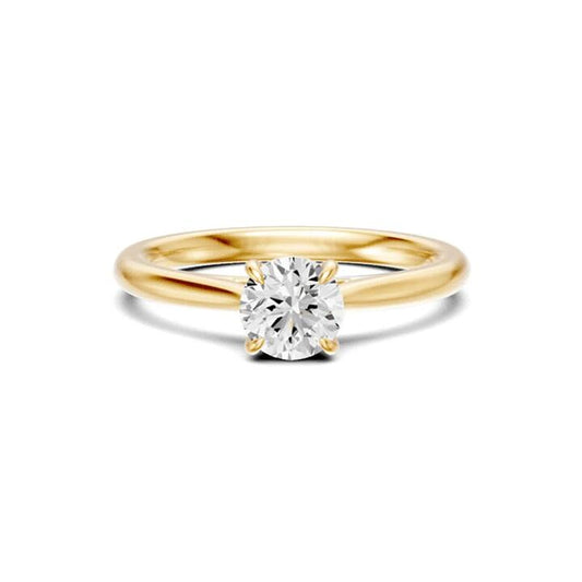 Image of Jewelry. Productname: 1.00ct Laboratory-Grown Diamond Solitaire Ring in 9kt Yellow Gold in Diamond colour by brand - Bevilles