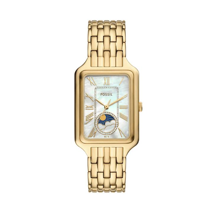 Image of Watches. Productname: Fossil Raquel Sun Moon Multifunction Gold-Tone Stainless Steel Watch ES5398 in Watch colour by brand - Fossil