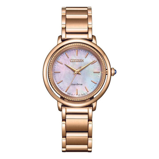 Image of a model wearing Dress. Productname: Citizen Women's Dress Watch EM1103-86Y in Watch colour by brand - Citizen