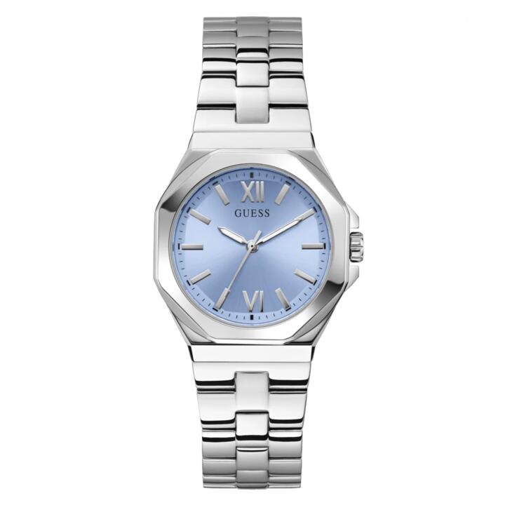 Image of Watches. Productname: GUESS Ladies Silver Tone Analogue Watch GW0873L1 in Watch colour by brand - Guess