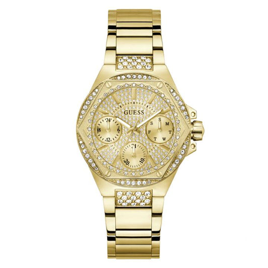Image of Watches. Productname: GUESS Ladies Gold Tone Multi-function Watch GW0878L2 in Watch colour by brand - Guess