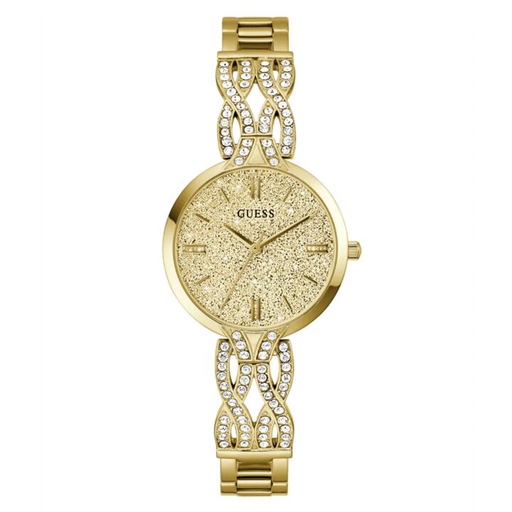 Image of Watches. Productname: GUESS Ladies Gold Tone Analogue Watch GW0868L2 in Watch colour by brand - Guess