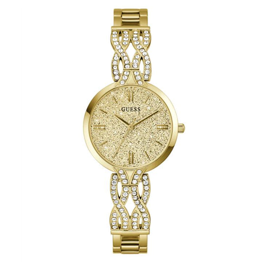 Image of Watches. Productname: GUESS Ladies Gold Tone Analogue Watch GW0868L2 in Watch colour by brand - Guess