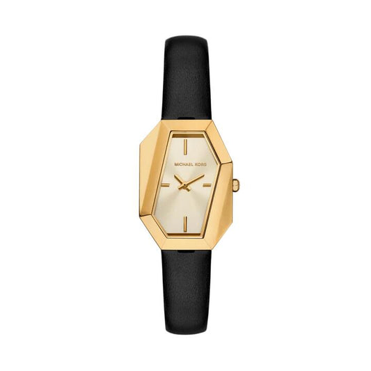 Image of Watches. Productname: Michael Kors Suri Two-Hand Black Leather Watch MK4880 in Watch colour by brand - Michael Kors