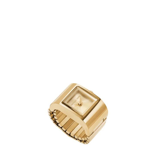 Image of Jewelry. Productname: Michael Kors Darrington Two-Hand Gold-Tone Stainless Steel Watch Ring MK4883 in Watch colour by brand - Michael Kors
