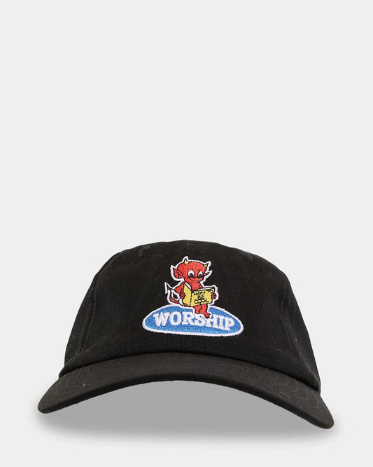 Image of Hats. Productname: Worship - Mens Be Cool Strapback Cap - Black - in Black colour by brand - Worship