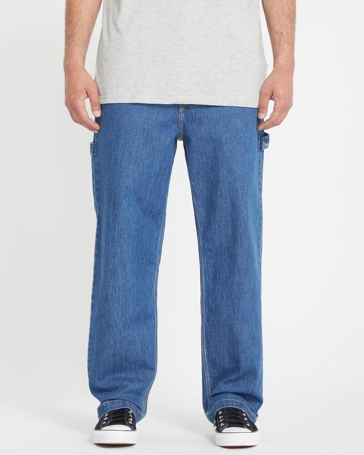 Image of Jeans. Product name - Volcom Mens Kraftsman Ii Denim Jeans Bold Blue in Bold Blue colour by brand - Volcom