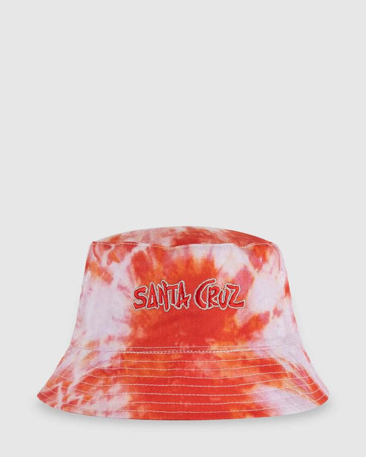 Image of Hats. Product name - Santa Cruz Girls 8-16 Santacruz Tropic Bucket Hat Rose Tie Dye in Rose Tie Dye colour by brand - Santa Cruz