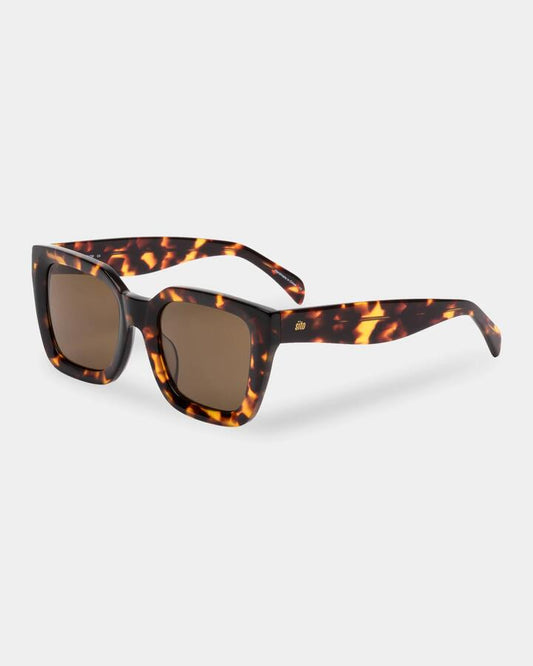Image of Sunglasses. Productname: Sito - Harlow Square Sunglasses - Maple Tort Brown Pol - in Maple Tort Brown Pol colour by brand - Sito