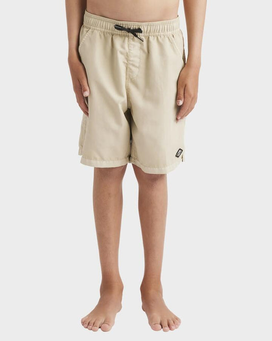 Image of Swimwear. Product name - Billabong Boys 8-16 All Day Overdye Layback 16" Boardshorts Chino in Chino colour by brand - Billabong
