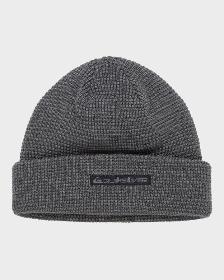Image of Hats. Product name - Quiksilver Boys 2-7 The Local Beanie Dark Shadow in Dark Shadow colour by brand - Quiksilver