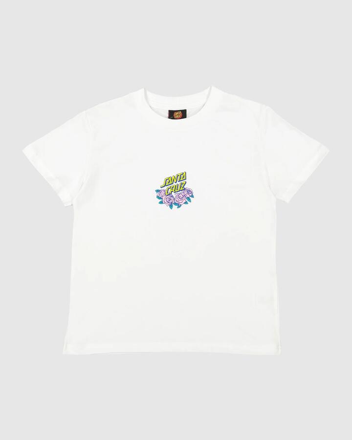 Image of T-Shirts. Product name - Santa Cruz Girls 8-16 Cosmic Awakening Front T-Shirt White Colour Changin in White Colour Changin colour by brand - Santa Cruz