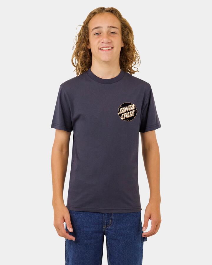Image of T-Shirts. Product name - Santa Cruz Boys 8-16 Toxic Skull T-Shirt Navy in Navy colour by brand - Santa Cruz