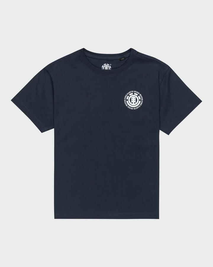 Image of a model wearing Tops. Productname: Element - Boys 10-16 Seal Bp T-Shirt - Eclipse Navy - in Eclipse Navy colour by brand - Element