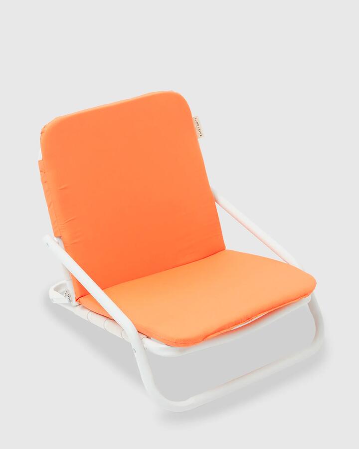 Image of Accessories. Productname: Sunnylife - Cushioned Canvas Beach Cair - Melon - in Melon colour by brand - Sunnylife