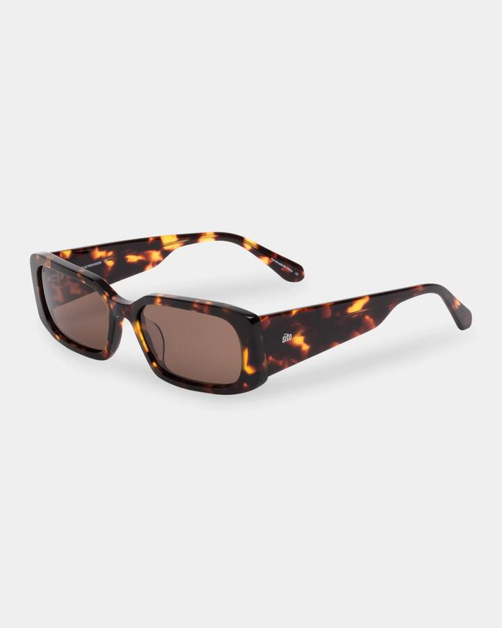 Image of Sunglasses. Productname: Sito - Electro Vision Square Sunglasses - Maple Tort Coffee - in Maple Tort Coffee colour by brand - Sito