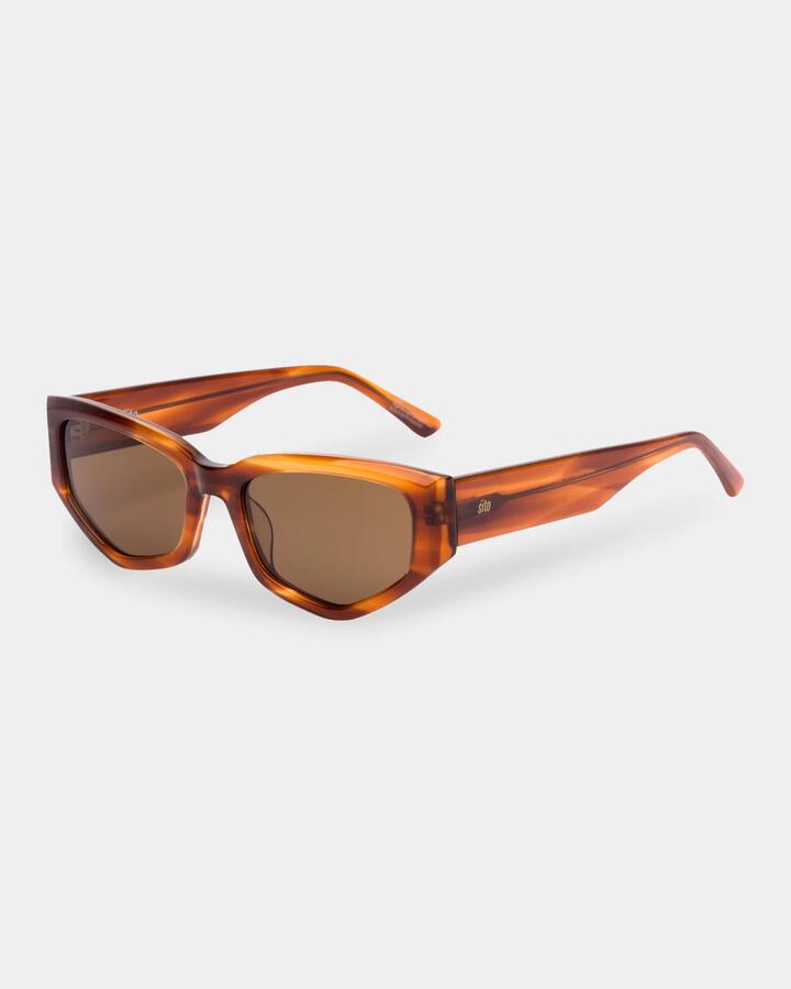 Image of Sunglasses. Productname: Sito - Diamond Square Sunglasses - Tangelo Brown Polar - in Tangelo Brown Polar colour by brand - Sito