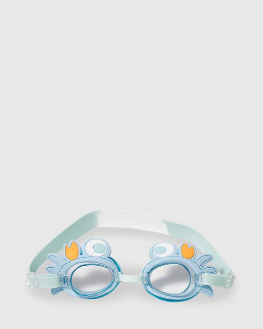 Image of Swimwear. Productname: Sunnylife - Sonny The Sea Creature Mini Swim Googles - Blue - in Blue colour by brand - Sunnylife