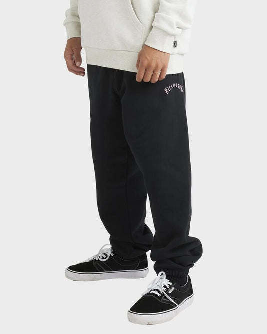 Image of a model wearing Pants. Productname: Billabong Mens Occy J Bay Track Pants Black - in Black colour by brand - Billabong