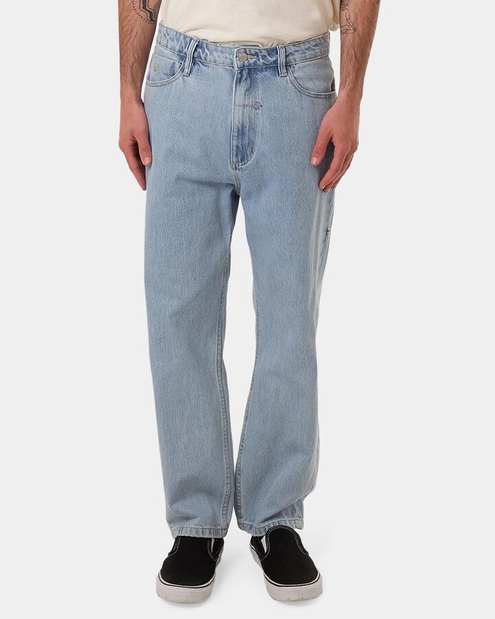 Image of Jeans. Productname: Thrills Mens Slacker Denim Jeans Ageless Blue - in Ageless Blue colour by brand - Thrills