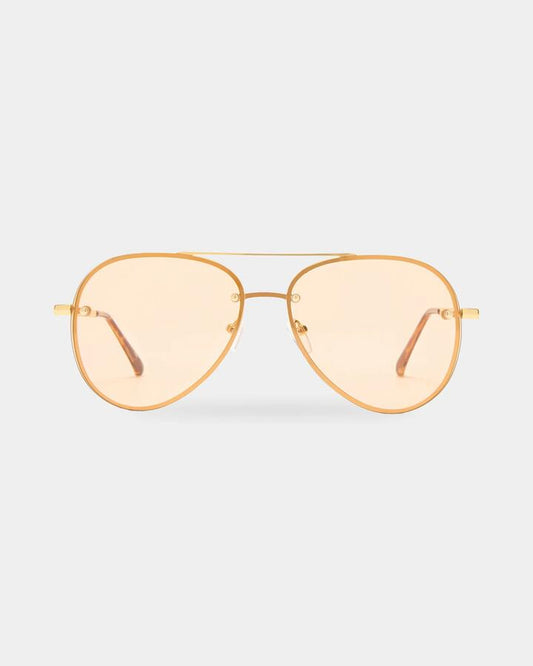 Image of Sunglasses. Productname: Aire Mirzam Bright Gold Aviator Sunglasses Hazel Tint - in Hazel Tint colour by brand - Aire