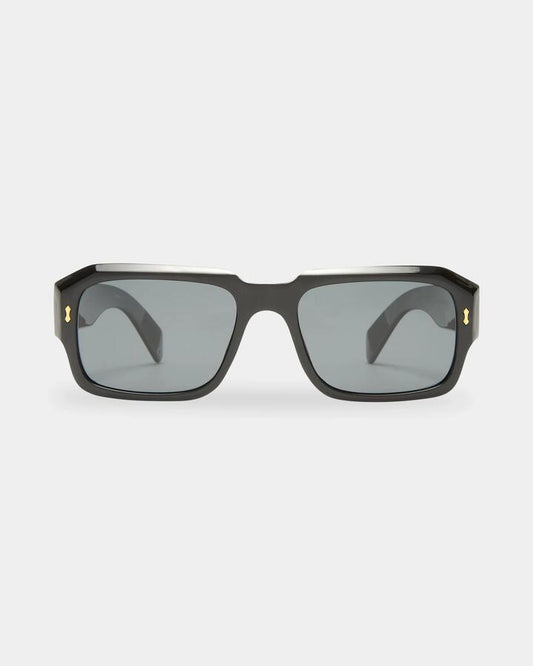 Image of Sunglasses. Productname: Aire Pluto Black Rectangle Sunglasses Smoke Mono Polarized - in Smoke Mono Polarized colour by brand - Aire