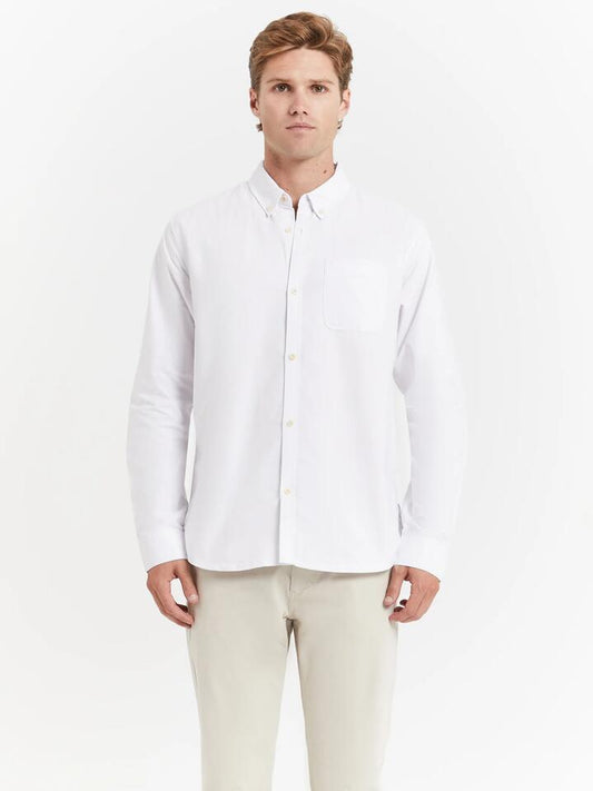 Image of a model wearing Tops. Productname: Article One Carson Shirt in White colour by brand - Article One