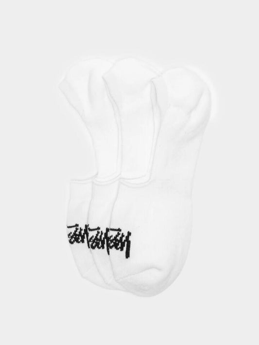 Image of Socks. Productname: Stussy 3 Pairs of No-Show Invisible Socks ONE SIZE White in White colour by brand - Stussy