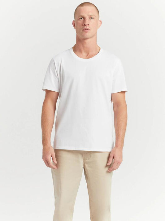 Image of a model wearing Tops. Productname: Article One Classic T-Shirt in White colour by brand - Article One